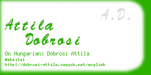 attila dobrosi business card